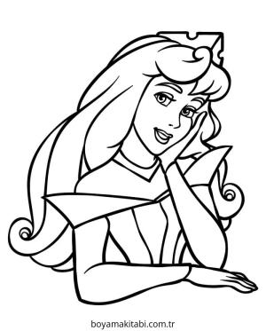 Uyuyan Güzel boyama sayfası – el becerilerini geliştirir, boyama çalışması