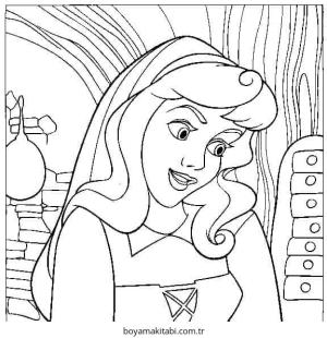 Uyuyan Güzel boyama sayfası – yaratıcılık, eğlenceli etkinlik