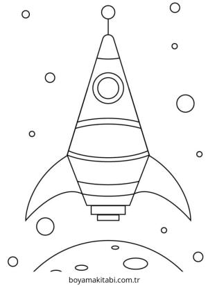 Uzay Gemisi boyama sayfası – ücretsiz yazdır, boyama etkinliği