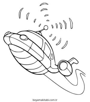 Uzay Gemisi boyama sayfası – keyifli zaman, renkli çizimler