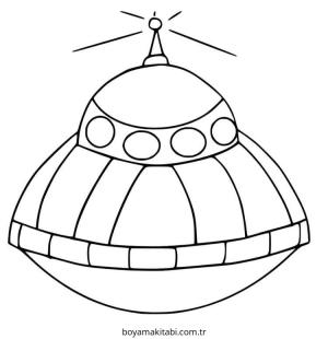 Uzay Gemisi boyama sayfası – boyama etkinliği, çocuk aktivitesi