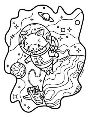 Uzay boyama sayfası,  coloring page, Mükemmel Alan, 