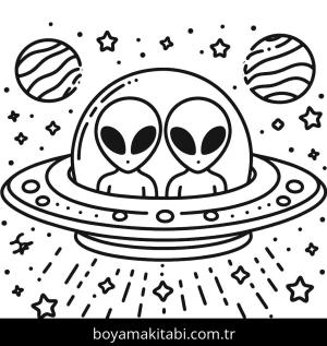 Uzaylı boyama sayfası,  coloring page, , 