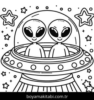 Uzaylı boyama sayfası,  coloring page, , 