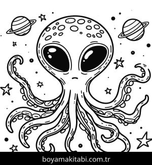 Uzaylı boyama sayfası,  coloring page, , 