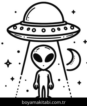 Uzaylı boyama sayfası,  coloring page, , 