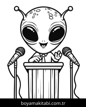 Uzaylı boyama sayfası,  coloring page, , 