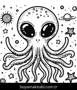 Uzaylı boyama sayfası,  coloring page, , 