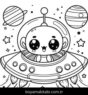 Uzaylı boyama sayfası,  coloring page, , 