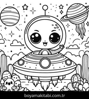 Uzaylı boyama sayfası,  coloring page, , 
