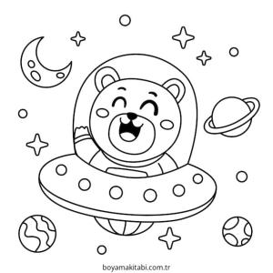 Uzaylı boyama sayfası – yaratıcılık, eğlenceli etkinlik