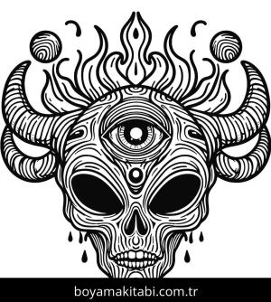 Uzaylı boyama sayfası,  coloring page, , 