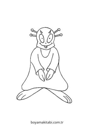 Uzaylılar boyama sayfası – okul öncesi, evde etkinlik