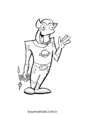 Uzaylılar boyama sayfası – eğlenceli etkinlik, el becerilerini geliştirir