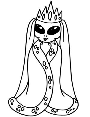 Uzaylılar boyama sayfası,  coloring page, Uzaylı Kraliçe, 