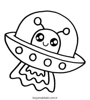 Uzaylılar boyama sayfası – boyama etkinliği, çocuk aktivitesi