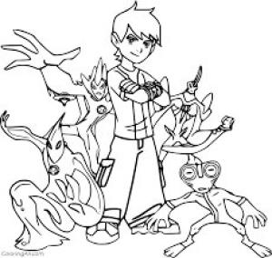 Uzaylılar boyama sayfası,  coloring page, Ben 10 y Extraterrestres, 