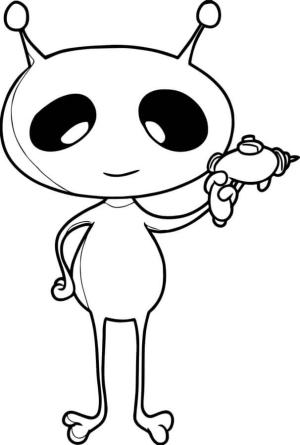 Uzaylılar boyama sayfası,  coloring page, Kolay Uzaylılar, 