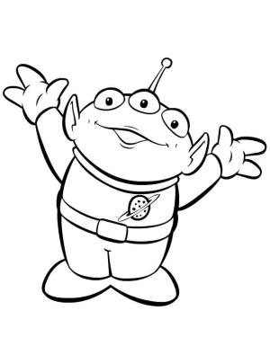 Uzaylılar boyama sayfası,  coloring page, Küçük Yeşil Uzaylı, 