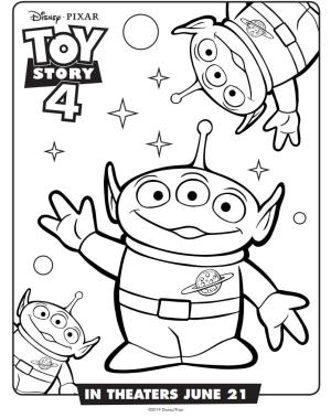 Uzaylılar boyama sayfası,  coloring page, Uzaylılar Oyuncak Hikayesi 4, 