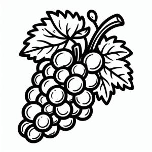 Üzümler boyama sayfası, coloring page, Üzümler – Sayfa 1,
