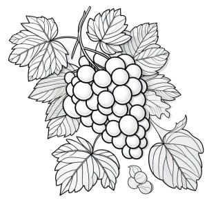 Üzümler boyama sayfası, coloring page, Çizmek Üzümler kolay,