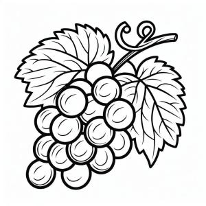Üzümler boyama sayfası, coloring page, Çizmek Üzümler Basit,