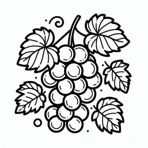 Üzümler boyama sayfası, coloring page, Üzümler – Sayfa 6,