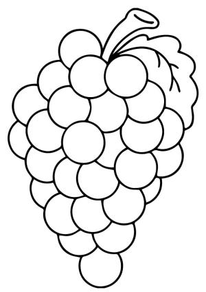 Üzümler boyama sayfası,  coloring page, Bir Salkım üzüm, 