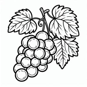Üzümler boyama sayfası, coloring page, Üzümler – Sayfa 4,