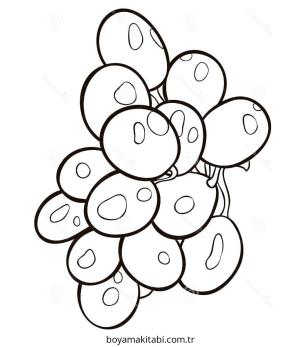 Üzümler boyama sayfası – eğitici aktivite, yaratıcılık