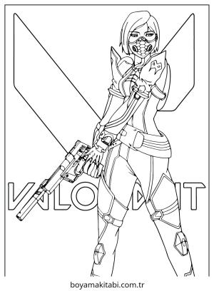 Valorant boyama sayfası – eğitici aktivite, yaratıcılık