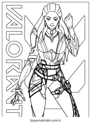 Valorant boyama sayfası – kolay boyama, eğitici aktivite