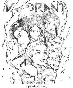 Valorant boyama sayfası – yaratıcılığı geliştirir, keyifli zaman