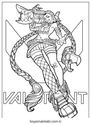 Valorant boyama sayfası – renkli çizimler, okul öncesi