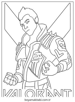 Valorant boyama sayfası – eğlenceli etkinlik, el becerilerini geliştirir
