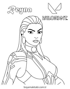 Valorant boyama sayfası – çocuklar için, çizgi film temalı