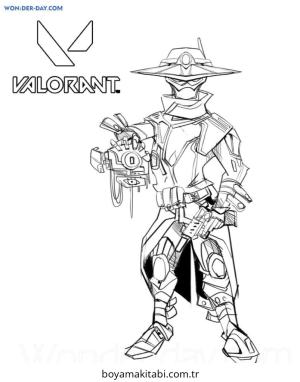 Valorant boyama sayfası – el becerilerini geliştirir, boyama çalışması