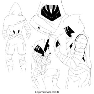 Valorant boyama sayfası – sevimli karakter, sanatsal çalışma