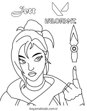 Valorant boyama sayfası – PDF indir, sevimli karakter