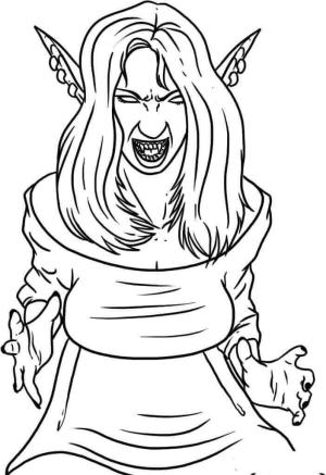 Vampir boyama sayfası,  coloring page, Kızgın Vampir, 