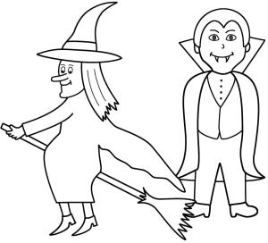 Vampir boyama sayfası,  coloring page, Vampir ve Cadı, 