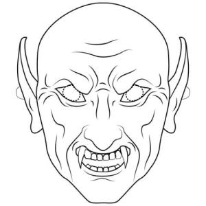 Vampir boyama sayfası,  coloring page, Vampir Maskesi, 