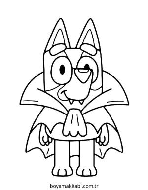 Vampir boyama sayfası – çocuklar için, çizgi film temalı
