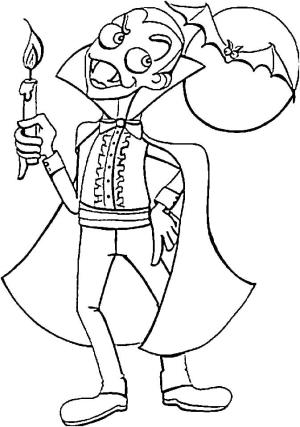 Vampir boyama sayfası,  coloring page, Mutlu Vampir, 