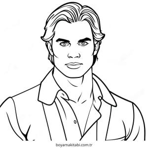 Vampir boyama sayfası – çizgi film temalı, basit çizim