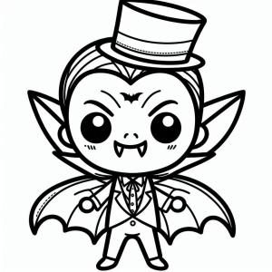 Vampir boyama sayfası,  coloring page, Cadılar Bayramı Vampirini sevimli çiz, 