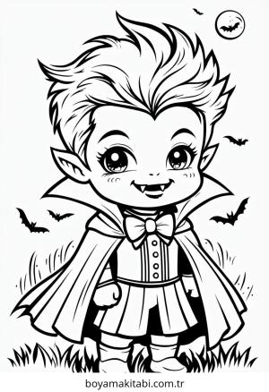 Vampir boyama sayfası – yaratıcılığı geliştirir, keyifli zaman