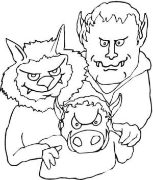 Vampir boyama sayfası,  coloring page, Vampir Ailesi, 