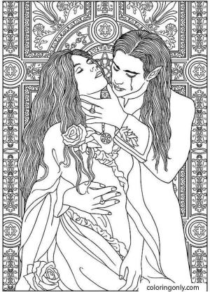 Vampir boyama sayfası,  coloring page, Yetişkin Vampir, 